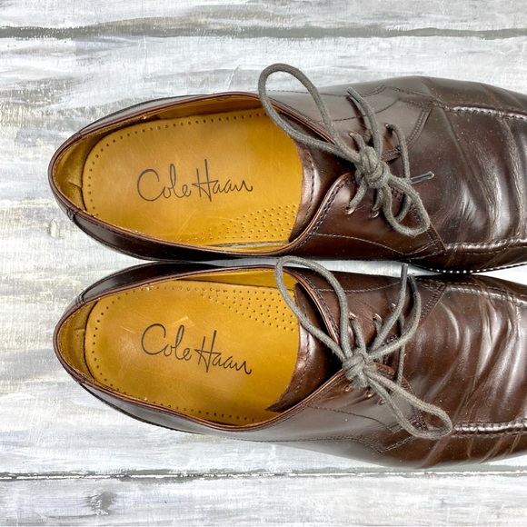Cole Haan Brown Leather Oxfords Lace-Up Dress Shoe Formal Men’s 10M - Picture 12 of 16